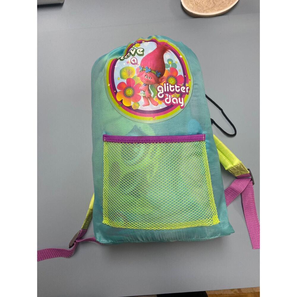 DreamWorks Trolls Sleeping Bag w/Backpack Case Sleepover Camping Girls 28x56